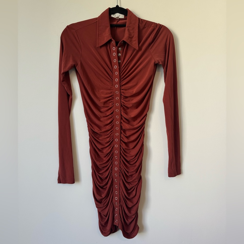 ALC Larsen Ruched Dress - Size XS - Picture 12 of 16
